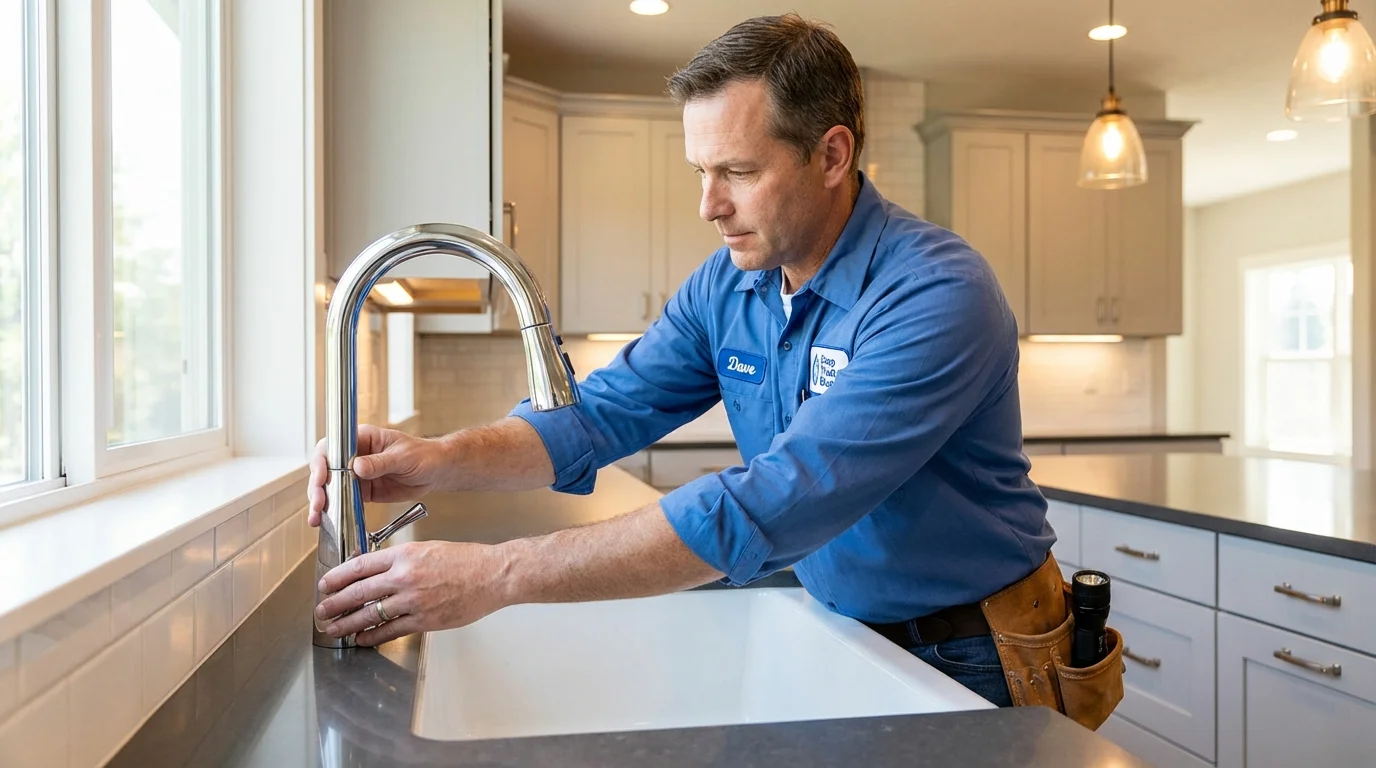 Kitchen faucet installation by Johns Plumbing LLC in Tamaqua